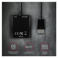 AXAGON RVH-VGAN, HDMI -> VGA redukce / adaptér, FullHD, audio výstup, micro USB nap. konektor