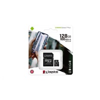 Kingston MicroSDXC karta 128GB Canvas Select Plus 100R A1 C10 Card + SD adaptér