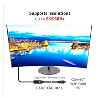 Club3D Kabel prodlužovací DisplayPort 1.4 8K 60Hz DSC 1.2 HBR3 HDR Bidirectional (M/F), 3m