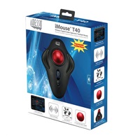ADESSO myš iMouse T40, bezdrátová, optická, trackball, černá