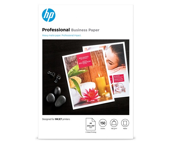 HP Professional Inkjet Matte FSC Paper 180 gsm-150 sht/A4/210 x 297 mm