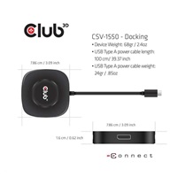 Club3D Video hub MST (Multi Stream Transport) USB-C 3.2 Gen1 na 3x DisplayPort 1.4 4K60Hz