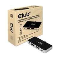 Club3D hub pro mobilní telefony USB Type C 4-in-1 Hub to HDMI™ 4K60Hz USB Type C PD / USB Type A / Audio jack