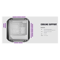 Cooler Master case Cosmos C700P Black, E-ATX, Průhledná bočnice, 3x 140mm Fan, Černá