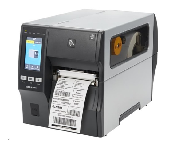 Zebra ZT411,průmyslová 4" tiskárna,(600 dpi), disp. (colour), RTC, EPL, ZPL, ZPLII, USB, RS232, Ethernet