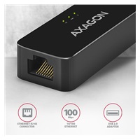 AXAGON ADE-XR, USB 2.0 - Fast Ethernet síťová karta, auto instal, černá