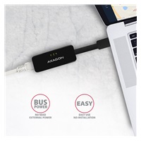 AXAGON ADE-XR, USB 2.0 - Fast Ethernet síťová karta, auto instal, černá