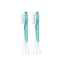 Philips HX6042/33 Sonicare For Kids, náhradní hlavice, pro děti, standardní velikost, 2 kusy, nasazovací, aqua