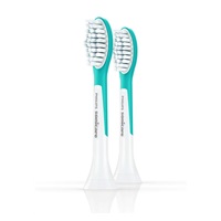 Philips HX6042/33 Sonicare For Kids, náhradní hlavice, pro děti, standardní velikost, 2 kusy, nasazovací, aqua