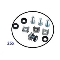 Montážní sada M6 do rozvaděčů - 25ks