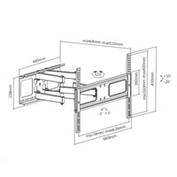 Poctivý nástěnný polohovací držák Tv Fiber Mounts Prominent
