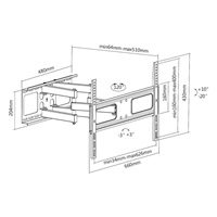 Poctivý nástěnný polohovací držák Tv Fiber Mounts Prominent