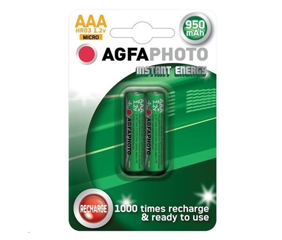 AgfaPhoto přednabitá baterie AAA, 950mAh, 2ks