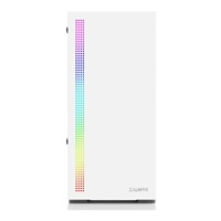 ZALMAN skříň S5 White,  ATX bez zdroje , RGB