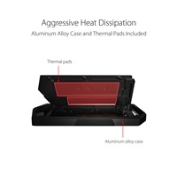 ASUS ROG STRIX ARION SSD NVME AURA case, USB-C 3.2, M.2 NVMe SSD kovový box, délka 30-80 mm, AURA RGB