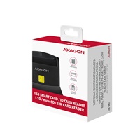 AXAGON CRE-SM2, USB-A StandReader 4-slot čtečka Smart card (eObčanka) + SD/microSD/SIM, kabel 1.3 m