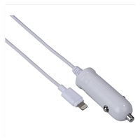 Hama nabíječka do vozidla s kabelem, Apple Lightning, MFI, 1 A, bílá