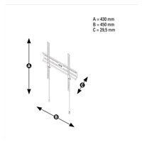 Thomson WAB056 nástěnný držák TV, 400x400, fixní, 1*