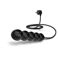 CONNECT IT prodlužovací kabel 230 V, 5 zásuvek, 2 m, bez vypínače (černý)