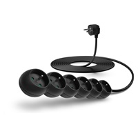 CONNECT IT prodlužovací kabel 230 V, 6 zásuvek, 5 m, bez vypínače (černý)