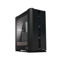 ZALMAN skříň X3 Black,  ATX bez zdroje, aRGB