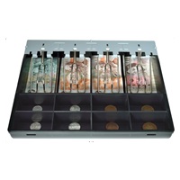 Virtuos samostatný plastový pořadač 4/8, kovové držáky bankovek