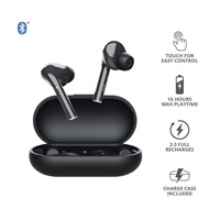 TRUST sluchátka Nika Touch Bluetooth Wireless Earphones - black