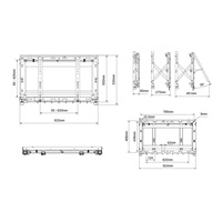 Držák Tv do televizní stěny EDBAK VWPOP65-L