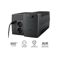 TRUST UPS Paxxon 800VA UPS with 2 standard wall power outlets