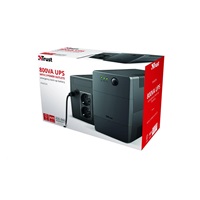 TRUST UPS Paxxon 800VA UPS with 2 standard wall power outlets