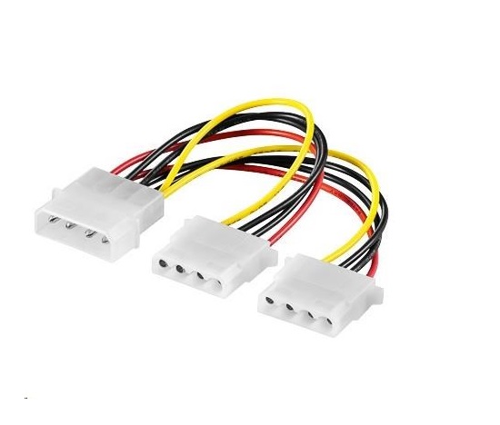 PREMIUMCORD Kabel napájecí HDD 5,25"-2x5,25" (molex)