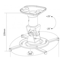 Reflecta SUPVEX  22cm stropní držák dataprojektoru