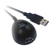 PREMIUMCORD Stolní držák USB zařízení, 2xUSB, černá