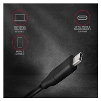 AXAGON RVC-DPC, USB-C -> DisplayPort redukce / kabel 1.8m, 4K/60Hz