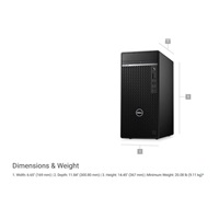 DELL Optiplex 7071 MT/Core i7-9700/16GB/512GB SSD/RTX 2080/DVD RW/Kb/Mouse/W10Pro/3Y ProSpt