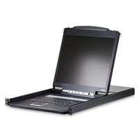 ATEN 8-port KVM PS/2+USB, OSD, rack, 19" LCD, touchpad, klávesnice