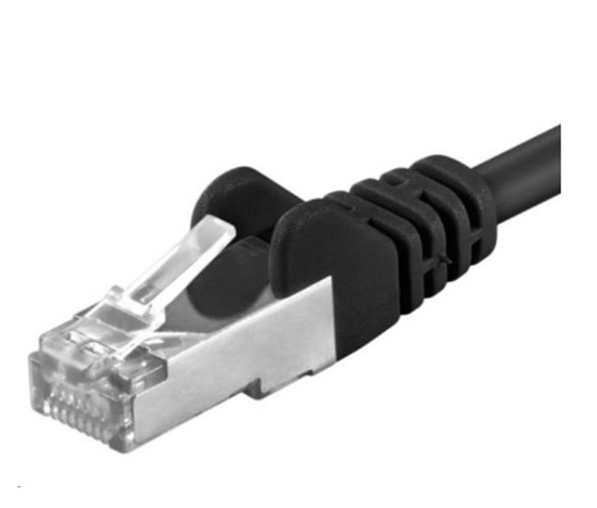 PREMIUMCORD Patch kabel CAT6a S-FTP, RJ45-RJ45, AWG 26/7 0,5m černá