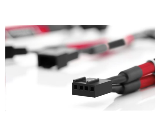 NOCTUA NA-SYC1.red - sada 3 ks prodlužovacích kabelů pro 4pin ventilátory, červená