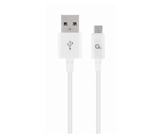 GEMBIRD Kabel USB 2.0 AM na MicroUSB kabel (AM/BM), 1m, bílý