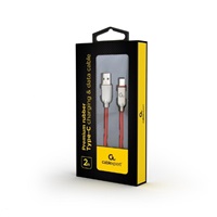 GEMBIRD Kabel USB-A na USB-C kabel (AM/CM), 2m, pogumovaný, červený, blister