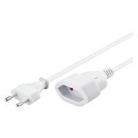 PREMIUMCORD Kabel síťový 230V, prodlužovací dvojvidlice,  3m