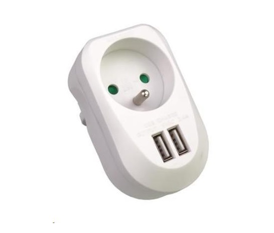PREMIUMCORD USB nabíjecí adaptér 230V, 2xUSB 5V, maximální proud 3,4A