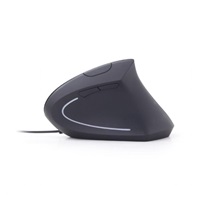 GEMBIRD myš MUS-ERGO-01, drátová, optická, vertikální, 1200-3200 dpi, USB, černá