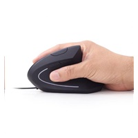 GEMBIRD myš MUS-ERGO-01, drátová, optická, vertikální, 1200-3200 dpi, USB, černá