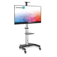 CONNECT IT Wheelie II pojízdný stojan & držák na jednu obrazovku 37" - 70", záruka 30 let, stříbrná