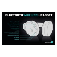 CONNECT IT bezdrátová náhlavní sluchátka, černá