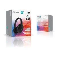 CONNECT IT bezdrátová náhlavní sluchátka, černá
