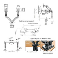Kancelářský držák Fiber Mounts 836F160
