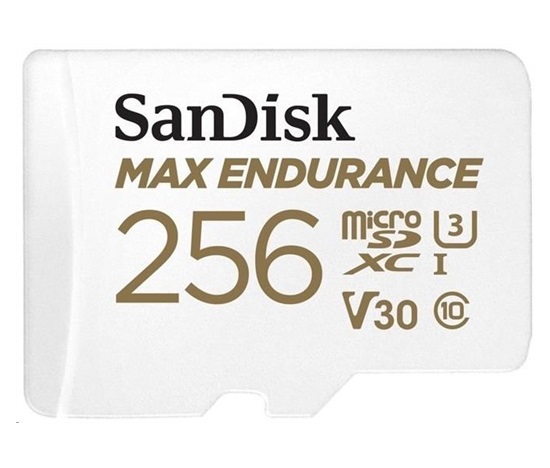 SanDisk MicroSDHC karta 256GB MAX Endurance + adaptér, 120,000 hodin