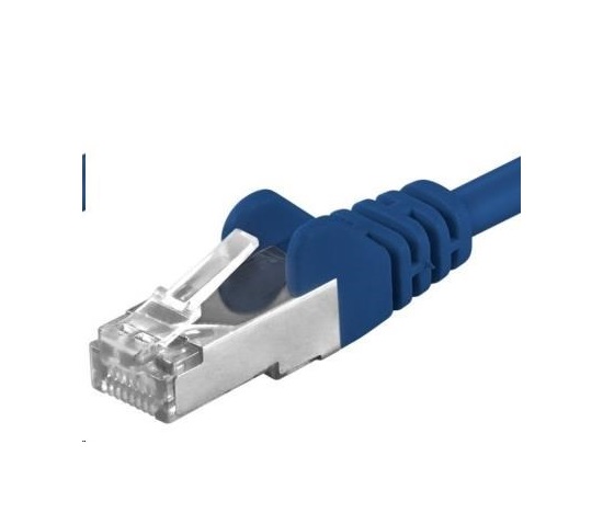 PREMIUMCORD Patch kabel CAT6a S-FTP, RJ45-RJ45, AWG 26/7 5m modrá